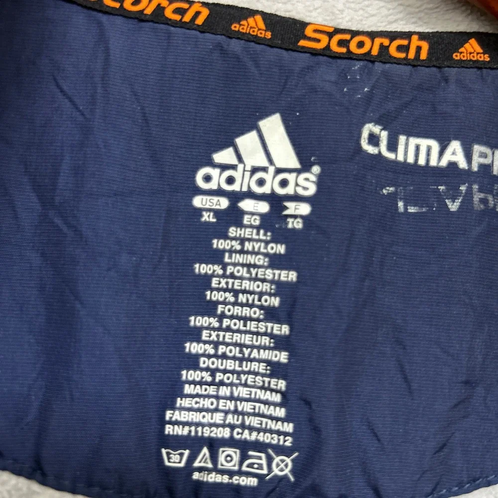 Adidas Michigan Wolverines Scorch ClimaProof Windbreaker Jacket Mens XL Navy